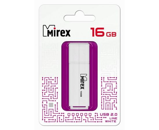 787419 - Флэш-диск USB 16 ГБ Mirex LINE WHITE16GB (ecopack) (1)