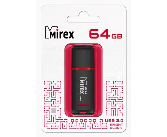 787447 - Флэш-диск USB 3.0 64 ГБ Mirex KNIGHT BLACK 64GB (ecopack) (1)