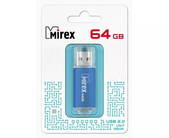 787458 - Флэш-диск USB 64 ГБ Mirex UNIT AQUA 64GB (ecopack) (1)