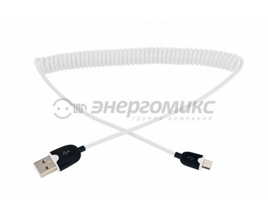 608050 - Кабель USB(A)шт. - microUSBшт.. витой 1,5М белый REXANT цена за шт (10!), 18-4301 (1)