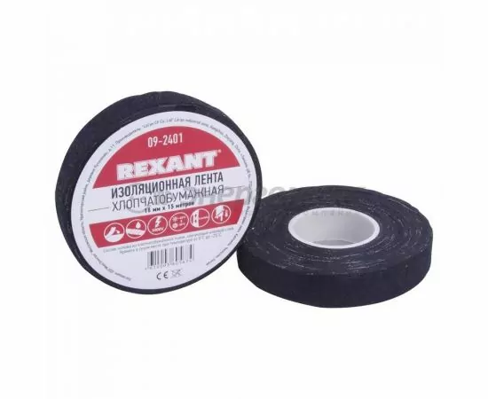 609065 - Изолента х/б 18/15, 18 мм 15м  REXANT, (10!), 09-2401 (1)
