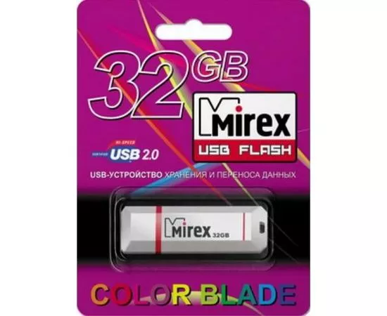 379570 - Флэш-диск USB 32GB Mirex KNIGHT WHITE (ecopack) (1)