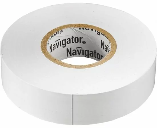 380605 - Navigator изолента ПВХ 19/20  белая (10!) 71109 (1)