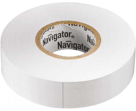 380605 - Navigator изолента ПВХ 19/20 белая (10!) 71109 (1)