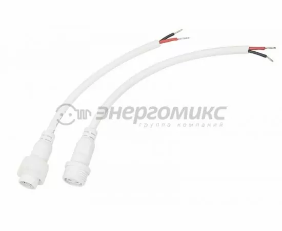 611491 - Соединительный кабель (2pin) герметичный (IP67) 2х1,0мм, 300V белый REXANT, 11-9820 (1)