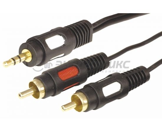 612354 - Аудио кабель Jack3,5 шт. стерео - 2RCAшт.. 3М (GOLD) REXANT цена за шт (10!), 17-4234 (1)