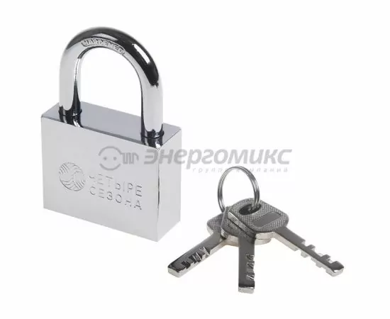 632447 - Замок навесной серия сталь 50 мм Четыре Сезона, 79-0035 (1)