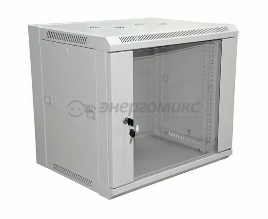 643823 - REXANT 19 Настенн. шкаф 18U 600x600x964 мм - пер. дв. стекло, бок. стенки съемные RAL 7035, 04-2224 (1)
