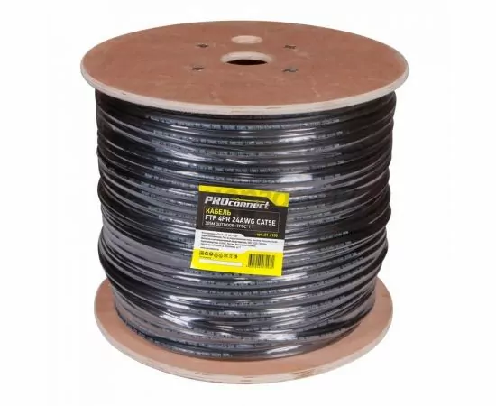 656978 - Кабель FTP  4PR  24AWG  CAT5e  305м  OUTDOOR + ТРОС*1  PROCONNECT,01-0155 (1)
