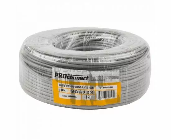 679564 - Кабель UTP 4PR 24AWG, CAT5 (бухта 100м) PROCONNECT, 01-0052-100 (1)