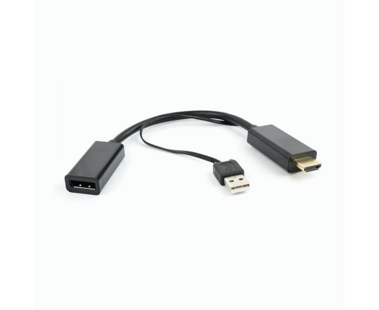 710491 - Конвертер HDMI - DisplayPort, Cablexpert, HD19M+USBxHD20F, черный (1)