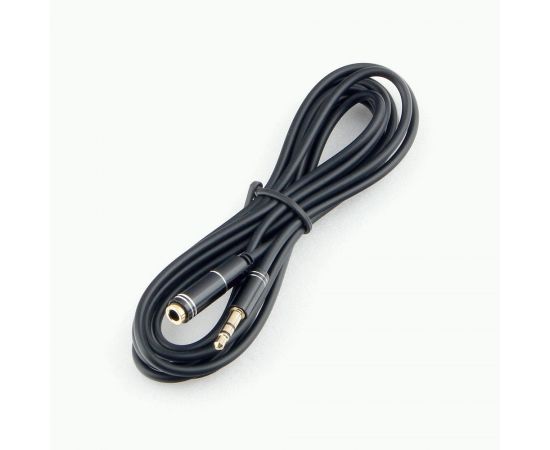 758919 - Аудио кабель удлинитель для наушников Jack3,5шт - Jack3,5гн. Cablexpert, черный, 2м, блистер (1)