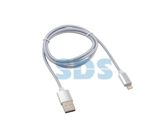 792673 - Кабель USB шт. - 8 pin (lightning/iphone)шт., 1 м, серебристая нейлоновая оплетка, Rexant, 18-7051 (1)