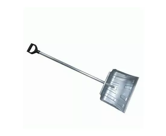 798100 - ЛОПАТА снеговая Американка-3 500х430х0,8 оцинк. ковш, АЛЮМ. черенок, V-ручка, алюм. наконечник (1)