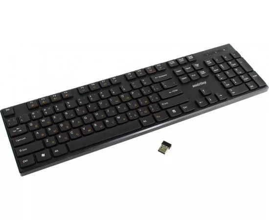 763451 - Клавиатура беспроводная мультимедийная Smartbuy ONE 238 USB черная (SBK-238AG-K)/20 (1)