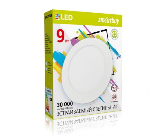 768487 - Встраиваемый (LED) светильник DL Smartbuy-9w/4000K/IP20 (SBL-DL-9-4K)/40 (1)