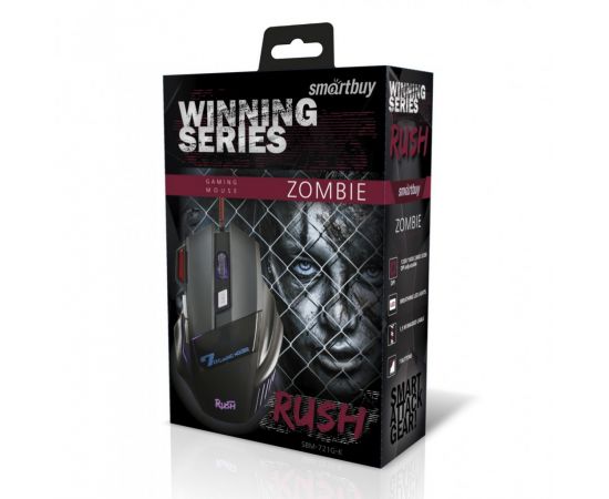 771030 - Мышь игровая проводная Smartbuy RUSH Zombie черная, провод 1,5м (SBM-721G-K) (1)