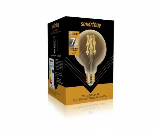 781463 - Smartbuy ART G95 E27 7W(500Lm) 3К 95х140 филамент (нитевид) золото LOFT SBL-G95GoldArt-7-30K-E27 (1)