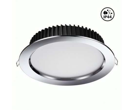 731850 - NOVOTECH 358305 NT19 000 хром Встр. св-к б/драйвера IP44 LED3000K 20W 85-265V DRUM (1)