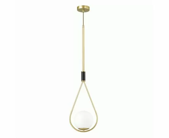 789179 - ODEON LIGHT 4810/1 PENDANT ODL21 447 золтой/черн./бел. св-к подвесной E14 1x40W D=220мм FLARI (1)