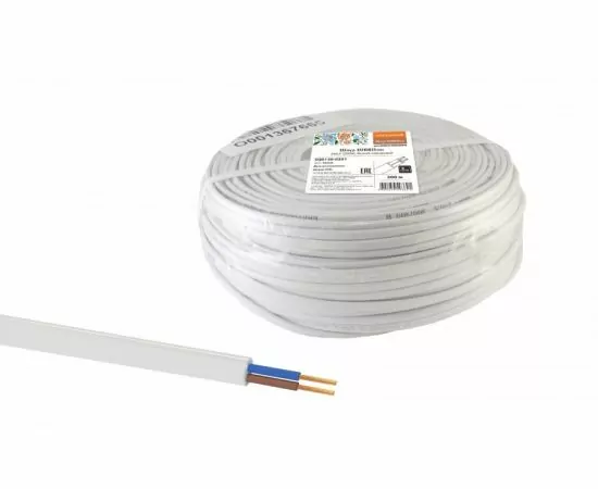 792530 - Провод(шнур) ШВВПмб 2х0,5  200м, белый, НЕ Г О С Т, ТУ, есть сертификат TDM/РЭМЗ Народный SQ0120-035 (1)