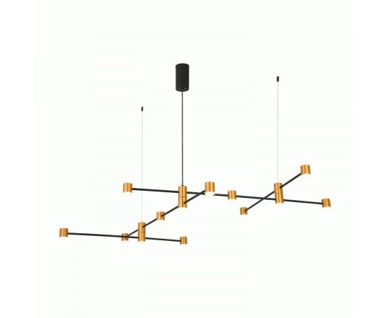 791108 - ST LUCE св-к подвесной св/д 22x3W(5148lm) 3000K 230x1300 Золото, Черный/Белый IP20 SL1596.423.22 (1)