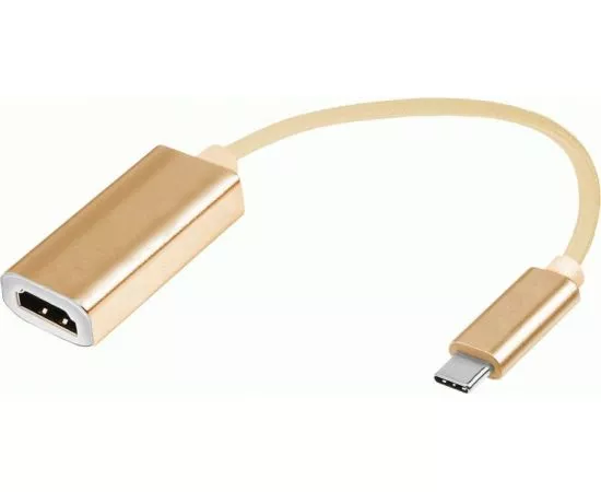 784397 - Переходник Type C шт. 3.1 - HDMI гн., 0,15 м, 4К, 30Гц, золото, Атом, 31011 (1)