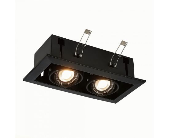 794142 - ST LUCE св-к встр. 2x50W GU10 245x126x70 Черный/Матовый черный ST250.448.02 (1)