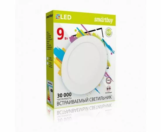 812334 - SmartBuy Встраиваемый (LED) светильник DL Smartbuy-9w/6500K/IP20 (SBL-DL-9-65K)/60 (1)