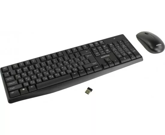 809560 - Комплект клавиатура+мышь мультимедийный Smartbuy ONE 207295AG черный (SBC-207295AG-K) /10 (1)
