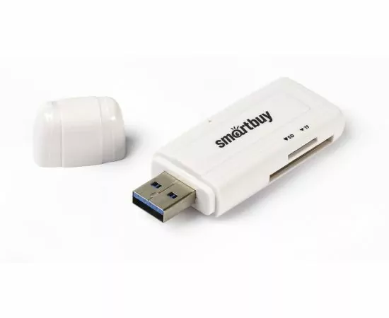 650348 - Картридер USB 3.0 Smartbuy белый (SBR-705-W) (1)
