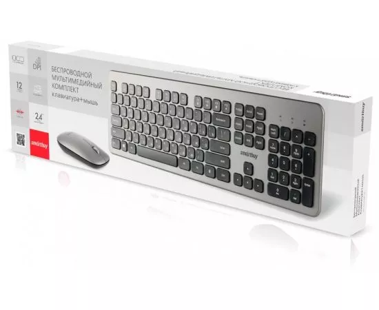 724059 - Комплект клавиатура+мышь Smartbuy 233375AG-GK серо-черный (SBC-233375AG-GK)/10 (1)