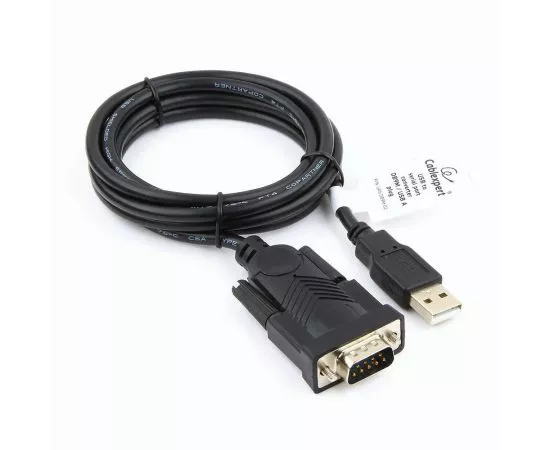 711302 - Конвертер USB(A)шт. - DB9M шт. SERIAL Cablexpert, 1,5 м, WinXP-Win8, черный, пакет (1)