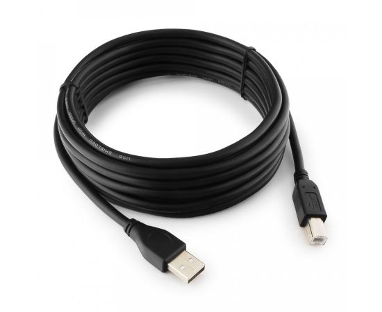 711312 - Кабель USB(A)шт. 2.0 - USB (B)шт. Pro Cablexpert,, 4.5м, экран, черный, пакет (1)