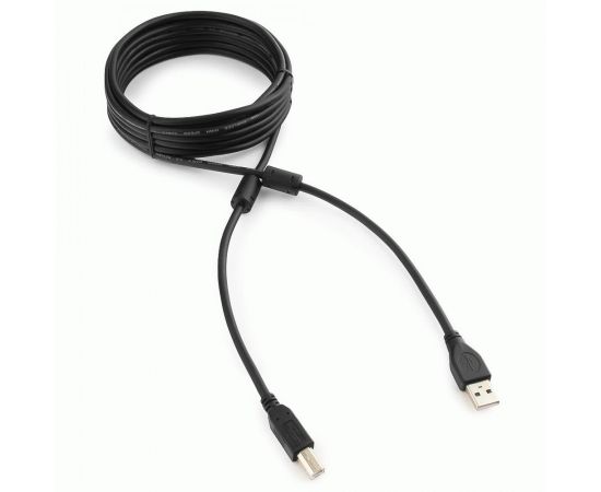 711321 - Кабель USB(A)шт. 2.0 - USB (B)шт. Pro Cablexpert, 4.5м, экран, 2феррит.кольца, черный, (1)