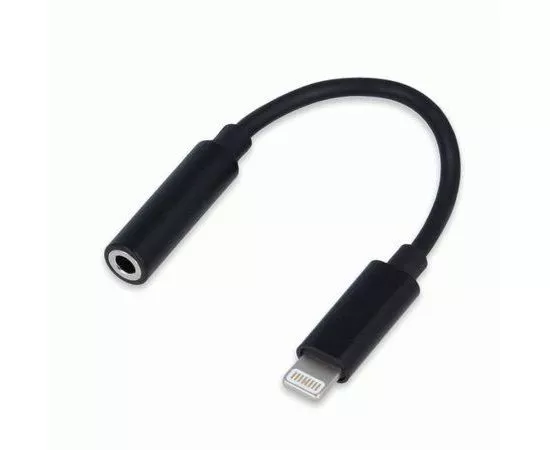 711396 - Переходник 8 pin шт. - Jack3,5гн. Cablexpert, Lightning/Jack3.5F, для передачи аудиосигнала, черный (1)