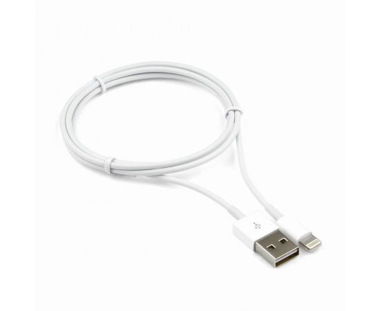 711413 - Кабель USB(A)шт. 2.0 - 8 pin шт. Cablexpert AM/Lightning, для iPhone5/6/7/8/X,IPod,IPad,1м,бел,пакет (1)