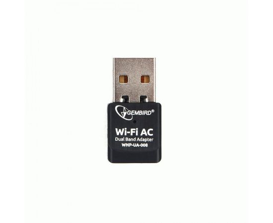 761124 - Сетевой двухдиапазонный Wi-Fi мини USB-адаптер Gembird 600 Мбит, USB, 802.11b/g/n/ac/а (1)