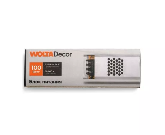 808981 - WOLTA Decor блок питания WLD-100 для св/д ленты 24V 100W 168х53х21 IP20 WLD-100W/01-24V (1)