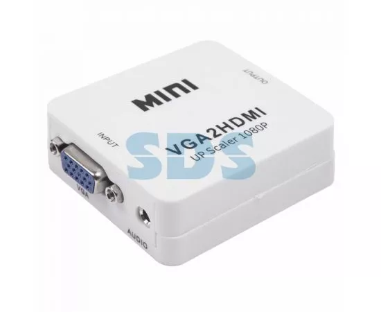 721259 - Конвертер VGA + Стерео 3,5 мм на HDMI, пластик, белый REXANT 17-6930 (1)