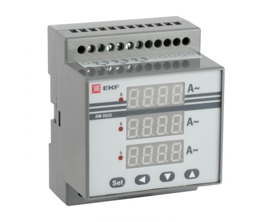 676624 - EKF Амперметр AM-DG33 цифровой на DIN трехфазный ad-g33 (1)