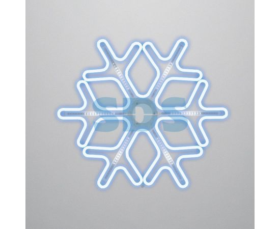 803873 - Фигура новогод. неон Снежинка с эффектом тающих сосулек, 60х60 см, синий/белый Neon Night 501-223 (1)