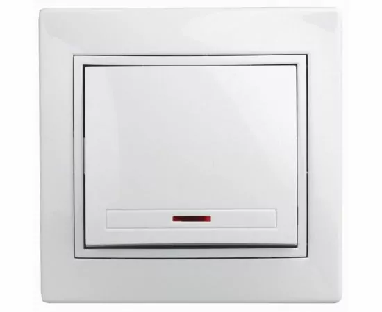 814755 - ЭРА Intro Plano выкл. СУ 1 кл. инд. 10А, 250В, белый, 1-102-01 6945 (1)