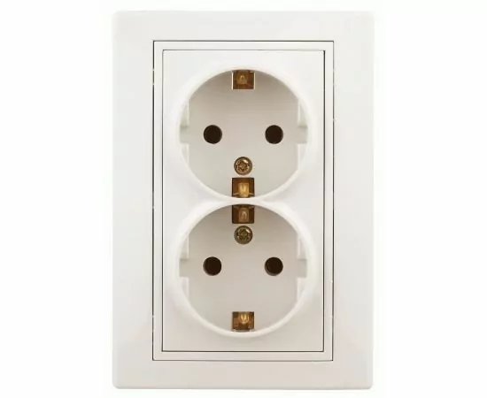 814782 - ЭРА Intro Plano роз. СУ 2 мест. 16А, 250В (земля, керамика) сл.кость, 1-205-02 2588 (1)