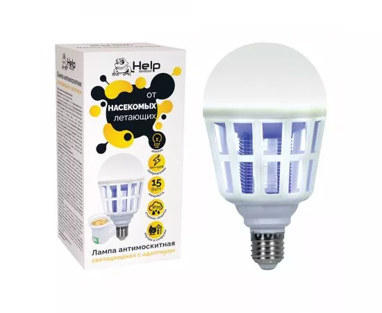 816104 - HELP Лампа антимоскитная светодиодная с адаптером, 80339 (1)