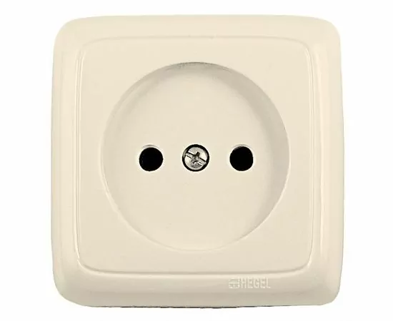 500009 - HEGEL Alfa роз. ОУ 1мест. 16А изол. пластина. сл. кость, IP20, РА16-103-01 (1)