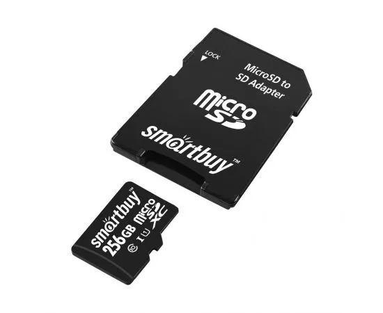 699007 - Флэш-карта (памяти) microSDXC Smartbuy 256GB Class 10 UHS-1 (адаптер SD) (1)