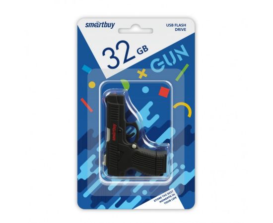 792332 - Флэш-диск (флэшка) USB UFD Smartbuy 32GB Wild series Пистолет (SB32GBGN) (1)