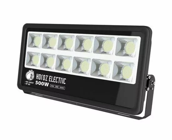 775150 - HOROZ прожектор св/д 500W(42500Lm) 6400K 6K IP65 85-265V 560x720x98 алюм.+стекло 068-013-0500 (1)