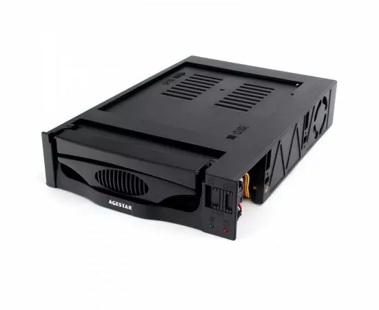 818622 - Mobile rack (салазки), 3,5 SATA I/II/III AgeStar SR3P-SW-2F (BLACK), пластик, черный, 18415 (1)